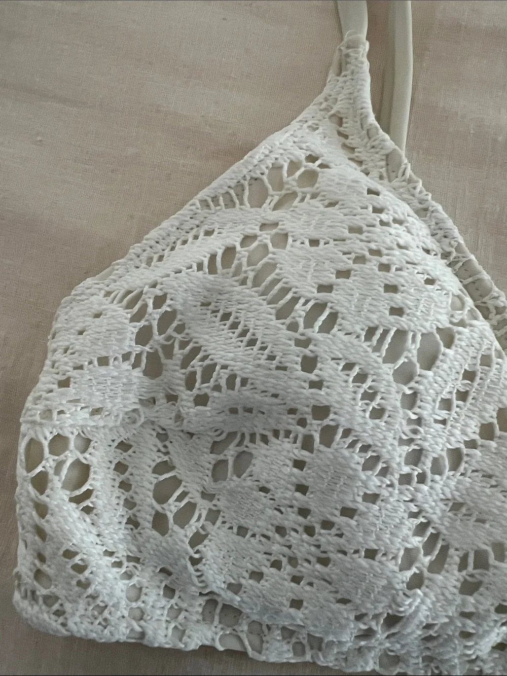 White Lace Bralette Bikini - Women’s Swimwear